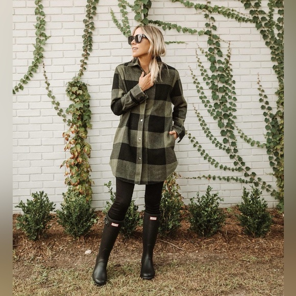 BB Dakota ELDRIDGE PLAID COAT SAGE XS - Picture 1 of 8